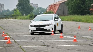 KIA Cerato Лосиный тест Торможение Крены [upl. by Pryor]