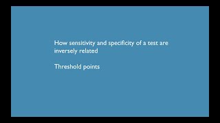 Part 2 How sensitivity and specificity of a test are inversely related [upl. by Stanfield549]