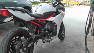 2013 fz6r open header straight pipe [upl. by Haliek]