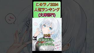 このライトノベルがすごい2024人気ランキング文庫部門shortsアニメ 面白いアニメ [upl. by Pansir]