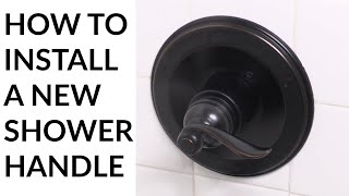 How to Install A New Shower Faucet Handle  For a Delta Faucet [upl. by Adriena705]