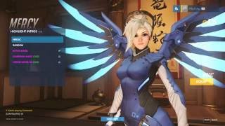 Overwatch Cobalt Mercy Epic Skin Showcase Epic Settings 1080p 60 FPS [upl. by Otter]