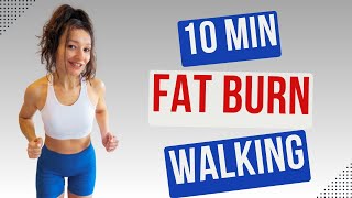 10 MIN FAT BURN INDOOR WALKING WORKOUT  Weight Loss Walk at home [upl. by Yendis]