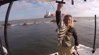 JawDropping Fishing at the Mayport Jetties for Sheepshead [upl. by Arette]