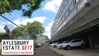 A Drive Through London Aylesbury Estate Walworth SE17 4K [upl. by Ahsika]