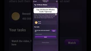 Top 10 Bitcoin whales Code Tapswap [upl. by Papageno]