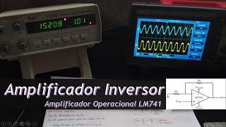 Amplificador Inversor  Amplificador operacional OPAMP LM741 Proyectos de Electrónica  Jorge APC [upl. by Eiuqcaj]