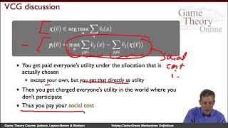 Game Theory Part 2 3 02 Vickrey Clarke Groves Mechanisms Definitions [upl. by Annahsal]