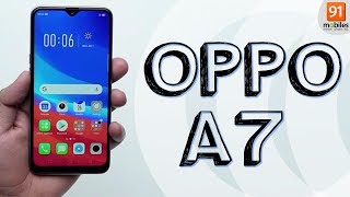 OPPO A7 Unboxing  Hands on  Price Hindi हिन्दी [upl. by Ulrike]