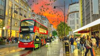 London Autumn Halloween Walk 🍁🎃 South Bank to Mayfair Walking Tour  4K HDR [upl. by Anayet462]