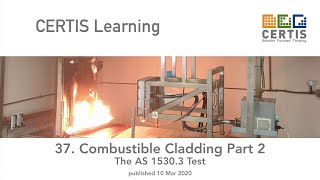 37 Combustible Cladding Part 2  the AS 15303 Test [upl. by Porte427]