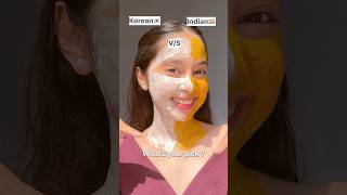 Korean rice face mask vs Indian besan turmeric face mask youtubeshorts skincare trendingshorts [upl. by Acnaib113]