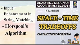 HORSPOOL ALGORITHM Advanced Input Enhancement  ADA BCS401 Mod3 VTU VTUPadhai daa vtu [upl. by Jala]