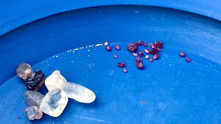 Fossicking for Gold amp Sapphires in Crevices Crevicing for Gemstones Garnets Sapphires Crystals [upl. by Seuqcaj]