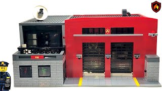 LEGO City Custom Fire Station MOC [upl. by Aidekal519]