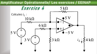 amplificateur opérationnel exercice 4 en arabe [upl. by Derwon]