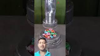 Candy vs 150 ton hydraulic press 🫣 hydraulicpress crushing satisfying viral [upl. by Joby267]