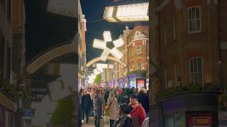 Carnaby Street London 🇬🇧 shorts christmas travel london beautiful [upl. by Elyrad]