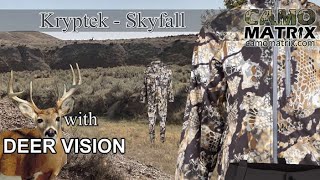 Kryptek Skyfall hunting camo in Human and Deer Vision on 14 Backgrounds [upl. by Dimmick697]