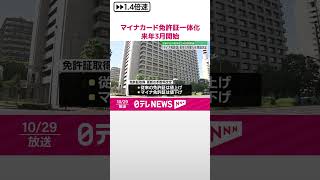 【“マイナ免許証”】マイナンバーカードと運転免許証の一体化 開始日、運用のルールを閣議決定 shorts [upl. by Steel967]