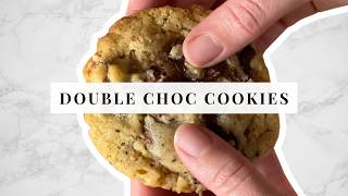 Double Chocolate Cookie Recipe 🍪  Easy Gooey amp Chewy Homemade Cookies 🍫 [upl. by Adnohsek]