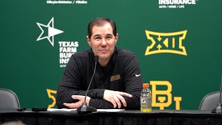 Postgame Presser Baylor Basketball Beats Texas Tech [upl. by Eniluqaj]