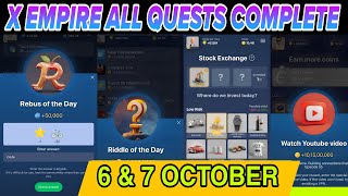 67 October All Quests Code X Empire  Riddle Of The Day  Rebus Of The Day  YouTube Video Code [upl. by Emse]