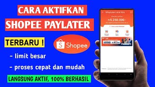 Cara Aktifkan Shopee Paylater  Cara Daftar Paylater Terbaru [upl. by Darci143]