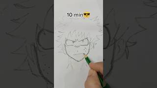 How to draw Deku in 10 secs10 mins and 10 hour shorts anime drawing [upl. by Aros]