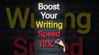 जल्दी लिखने के लिए क्या करें  how to write fast  how to boost writing speed 10X [upl. by Deerdre]