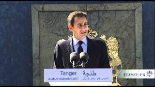 Déclaration de N Sarkozy à Tanger [upl. by Benoite590]