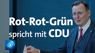 Gemeinsamer Nenner für Thüringen RotRotGrün spricht mit CDU [upl. by Urson]