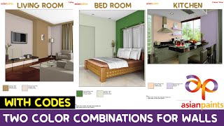 Asian paints two colours combinations for walls with Codes [upl. by Asil487]