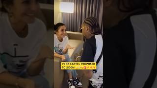 Vybz Kartel Proposed to Sidem Vybz Kartel Go Down On His Knees Proposed To Sidem his girlfriend [upl. by Demha]