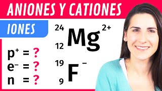 IONES Aniones y Cationes ⚛️ Calcular Protones Neutrones y Electrones de un Ion [upl. by Tosch]