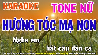 Hương Tóc Mạ Non Karaoke Tone Nữ Nhạc Sống  Phối Mới Dễ Hát  Nhật Nguyễn [upl. by Nek]