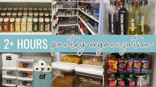 2 HOURS PANTRY ORGANIZATION  Pantry Organizing Marathon  How to Organize Any Size Pantry [upl. by Vanna]