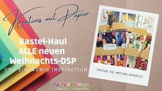 BastelHaul  ALLE neuen WeihnachtsDesignpapiere  Kleine Inspiration  Faltkarten  LaCreativ [upl. by Shurwood]