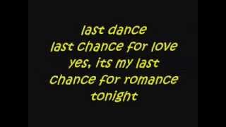 Last Dance by Donna Summer wLyrics [upl. by Letch]