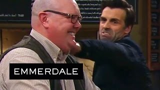 Emmerdale  Pierce Punches Paddy In The Side Of The Head [upl. by Yam]