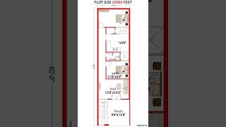 17 x 60 Ka Makan  2BHK House Plan [upl. by Cedell]