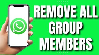 How To Remove All Whatsapp Group Members At Once EASY amp Quick 2023 [upl. by Staci]