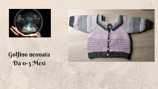 🎬 TUTORIAL  Golfino neonata da 03 Mesi ad uncinetto seconda parte 💗 Mary Magic Book 💗 [upl. by Nidnarb]