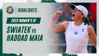 Swiatek vs Haddad Maia Semifinal Highlights  RolandGarros 2023 [upl. by Richella]