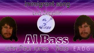 Led Zeplin  Immigrant Song Bass TAB [upl. by Aicnorev]