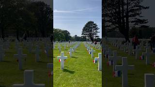 American cemetery CollevillesurMer normandy dday ww2 americancemetery [upl. by Kelton566]