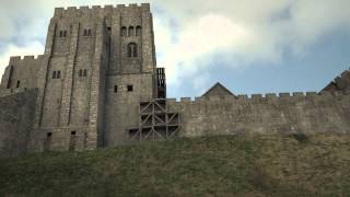 Corfe Castle  3D Historical Reconstruction [upl. by Reffotsirk]