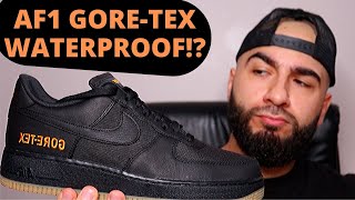 REALLY WATERPROOF Nike GORETEX Air Force 1 On Foot Review [upl. by Adnuhser]