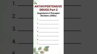 Antihypertensive Drugs Part 2 antihypertensive medicine pharmacy science educational [upl. by Arbrab161]