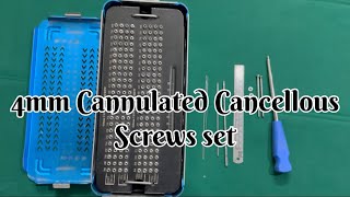 4mm Cannulated Cancellous Screw Set…for Ortho OT people …support OT wisdom 😇😀 [upl. by Helenka]